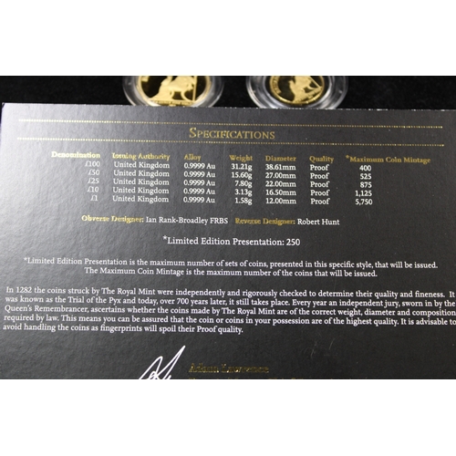 2 - Royal Mint 2013 Gold Proof Britannia Five-Coin Collection Presented in the Royal Mint box and outer ... 
