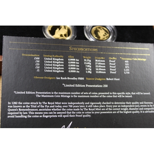 2 - Royal Mint 2013 Gold Proof Britannia Five-Coin Collection Presented in the Royal Mint box and outer ... 