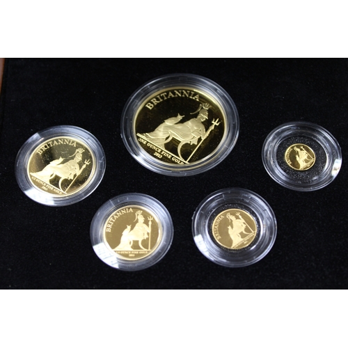 2 - Royal Mint 2013 Gold Proof Britannia Five-Coin Collection Presented in the Royal Mint box and outer ... 