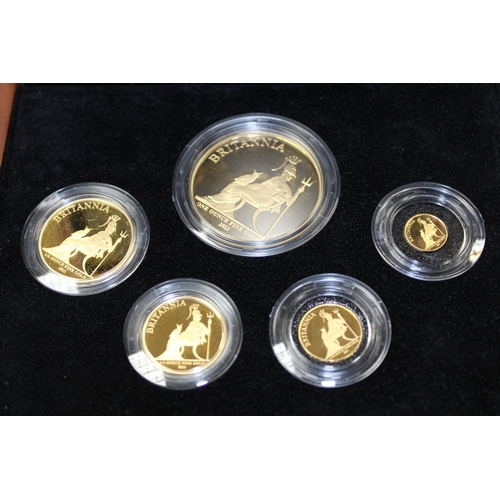 2 - Royal Mint 2013 Gold Proof Britannia Five-Coin Collection Presented in the Royal Mint box and outer ... 