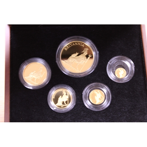 2 - Royal Mint 2013 Gold Proof Britannia Five-Coin Collection Presented in the Royal Mint box and outer ... 