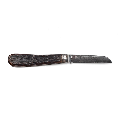 211 - Scarce Early 20th Century Taylor's Eye Witness Sheffield Bone Handle Lambfoot Blade Folding Pocket K... 