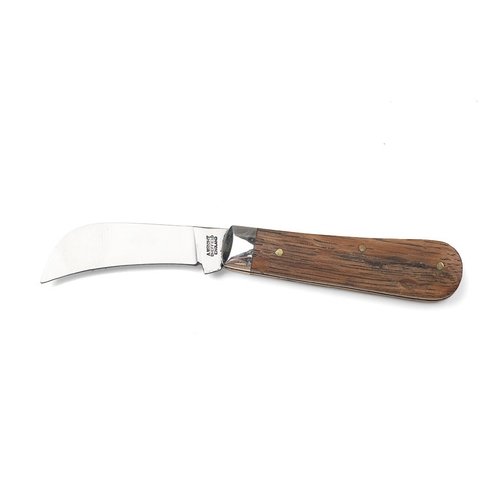 257 - A pruner pocket knife, by A Wright and Son of Sheffield, with whisky barrel oak handle, blade 7.4cm ... 