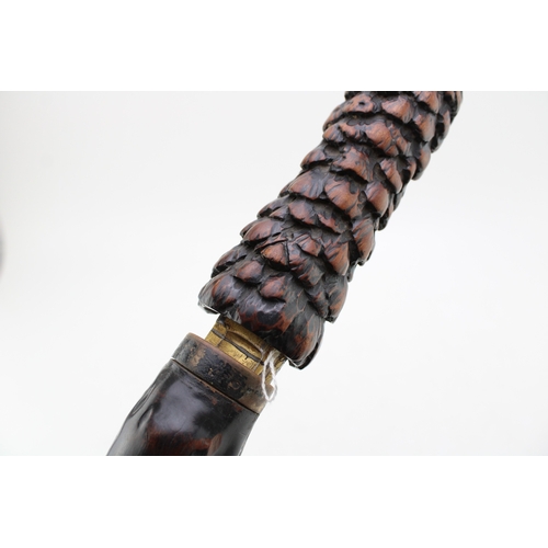 1 - A Impressive Late 19th Century Sword Stick with Finely Carved Black Forest Style Handle in the form ... 