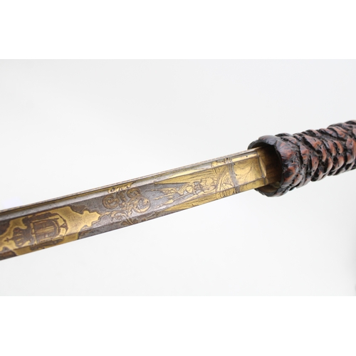 1 - A Impressive Late 19th Century Sword Stick with Finely Carved Black Forest Style Handle in the form ... 