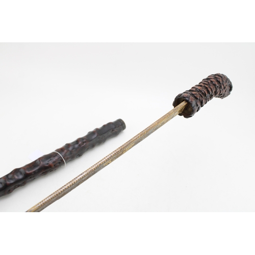 1 - A Impressive Late 19th Century Sword Stick with Finely Carved Black Forest Style Handle in the form ... 