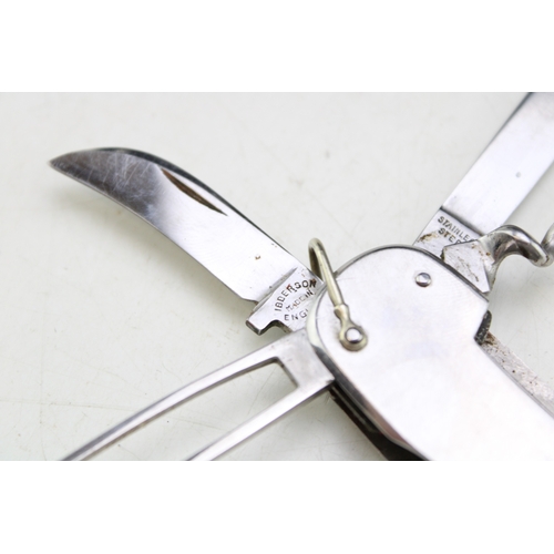 204 - A Rare George Ibberson Sheffield Stainless steel Angler's or fisherman's Folding Pocket Knife