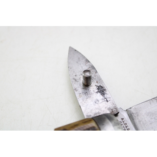 207 - WW1 Era Army Issue Albert Oates Sheffield Bone Handle Folding Pocket Knife c1914