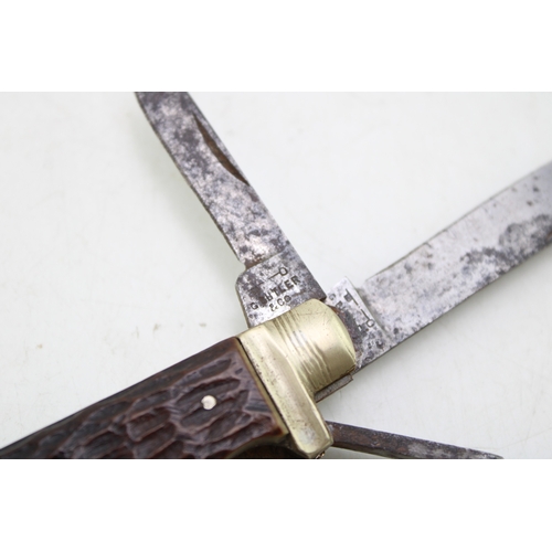 208 - Late 19th Century George Butler Sheffield Victorian Horseman's or Coachman's Bone Handle Folding Poc... 