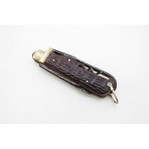 208 - Late 19th Century George Butler Sheffield Victorian Horseman's or Coachman's Bone Handle Folding Poc... 