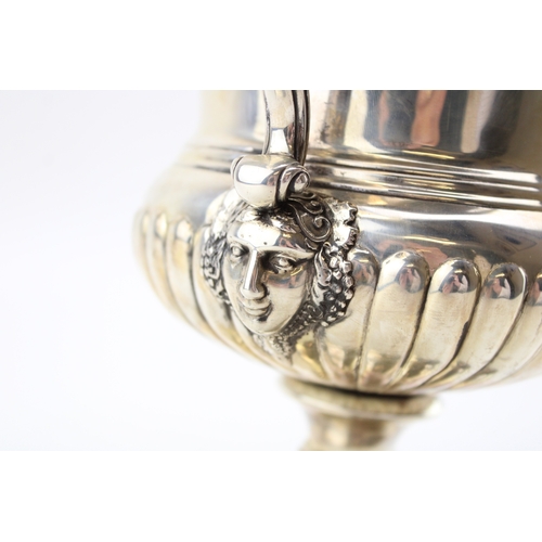 20A - Staffordshire Challenge Cup: a Georgian silver two-handled trophy with acanthus leaf handles and lad... 