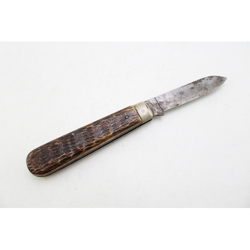 215 - An Early Needham Brothers Sheffield Bone Handle Folding Pocket Knife