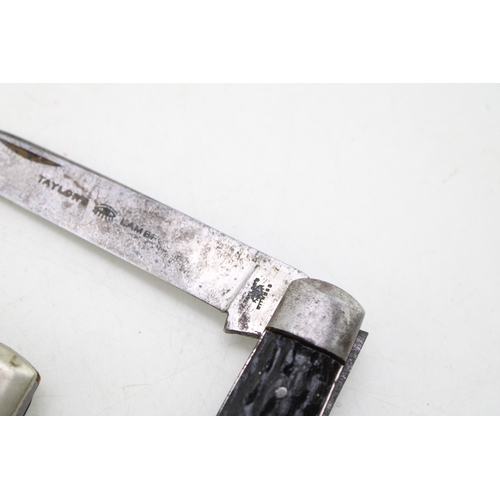 216 - Taylor's Eye Witness Sheffield Lambfoot Blade Folding Pocket Knife with a Slater Brothers Sheffield ... 