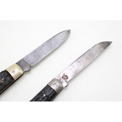 216 - Taylor's Eye Witness Sheffield Lambfoot Blade Folding Pocket Knife with a Slater Brothers Sheffield ... 