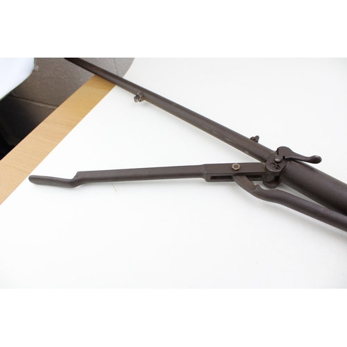 30C - BSA .177 under-lever air rifle with walnut stock and textured grip, serial number present but illegi... 