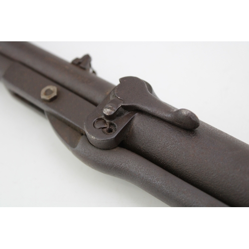 30C - BSA .177 under-lever air rifle with walnut stock and textured grip, serial number present but illegi... 