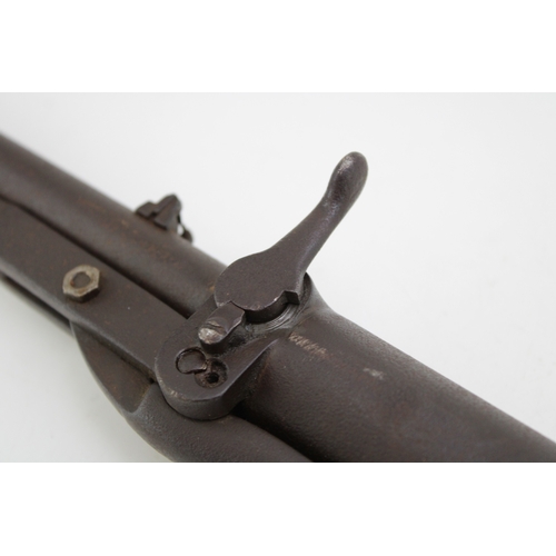 30C - BSA .177 under-lever air rifle with walnut stock and textured grip, serial number present but illegi... 