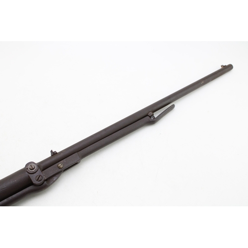 30C - BSA .177 under-lever air rifle with walnut stock and textured grip, serial number present but illegi... 