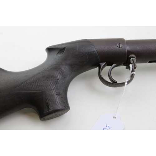 30C - BSA .177 under-lever air rifle with walnut stock and textured grip, serial number present but illegi... 