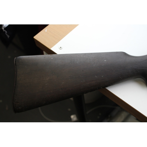 30C - BSA .177 under-lever air rifle with walnut stock and textured grip, serial number present but illegi... 