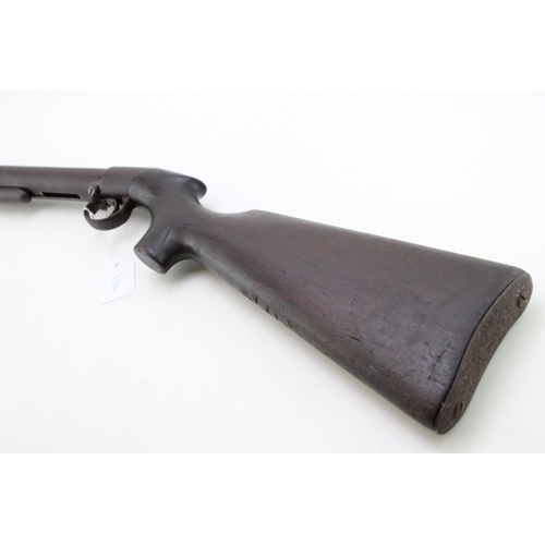 30C - BSA .177 under-lever air rifle with walnut stock and textured grip, serial number present but illegi... 