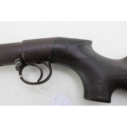 30C - BSA .177 under-lever air rifle with walnut stock and textured grip, serial number present but illegi... 