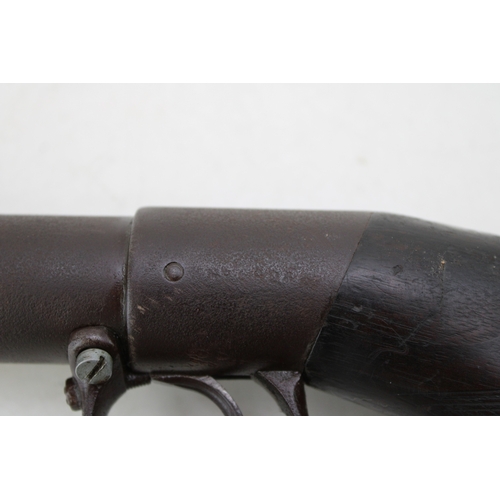 30C - BSA .177 under-lever air rifle with walnut stock and textured grip, serial number present but illegi... 