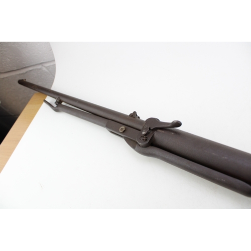 30C - BSA .177 under-lever air rifle with walnut stock and textured grip, serial number present but illegi... 