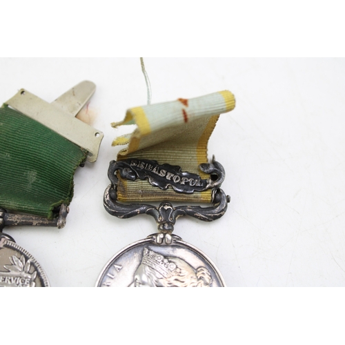 55 - Two 19th Victorian Medals including a Crimea 1854 Medal with a For Long Service in the Volunteer For... 