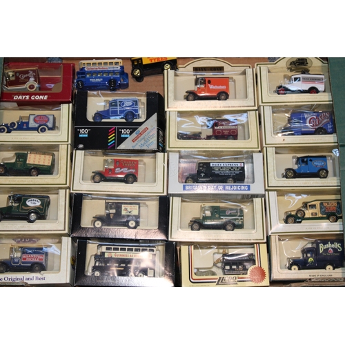 73 - A large collection of boxed vintage die cast vehicles by manufacturers Lledo and Days Gone and Match... 