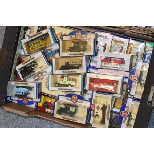 81 - A large collection of boxed vintage die-cast vehicles to include Lledo and Days Gone, together with ... 