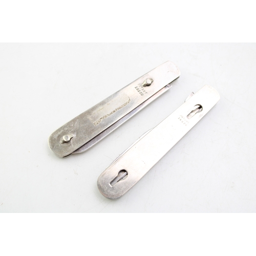 12 - A silver and mother of pearl travelling multi-tool pocket knife eating set, J Deakin and Sons, blade... 