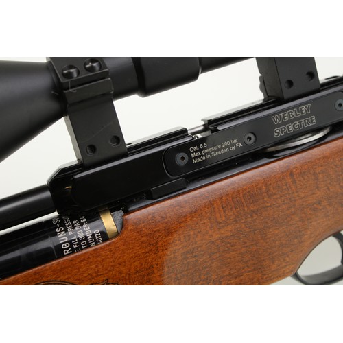 13 - A Webley Spectre PCP Gas Powered Air Rifle .22 Calibre Made in Sweden With Telescopic Sight PCP Gas ... 