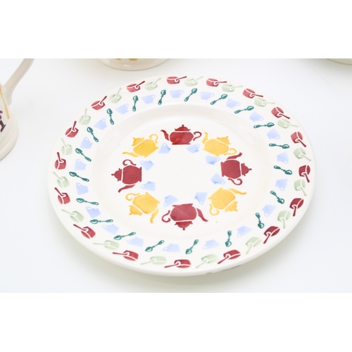 13 - Emma Bridgewater sample designs to include a Pots and pans 3 mugs teapot with a half pint mug and an... 