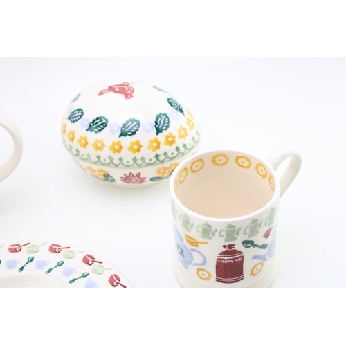 13 - Emma Bridgewater sample designs to include a Pots and pans 3 mugs teapot with a half pint mug and an... 