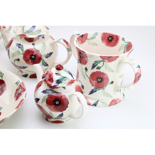 14 - Emma Bridgewater scarce pottery in the Poppies design to include a 4 mug teapot, a limited edition c... 