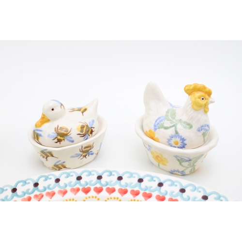 17 - Emma Bridgewater to include a large serving platter, 34cm diameter with rocking horse, a mini duck c... 