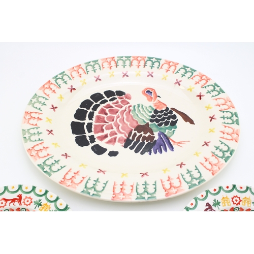 2 - Emma Bridgewater to include an early large Turkey platter, 41cm wide, with two Fox and Deer sample 8... 