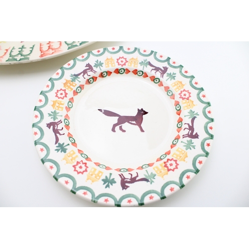 2 - Emma Bridgewater to include an early large Turkey platter, 41cm wide, with two Fox and Deer sample 8... 