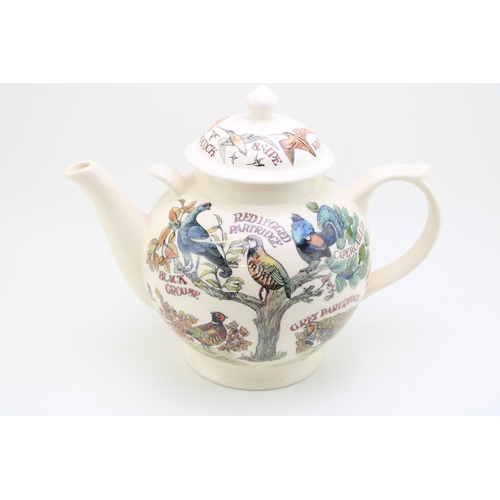 21 - Emma Bridgewater scarce gallon teapot in the Gamebirds pattern, 27cm tall.