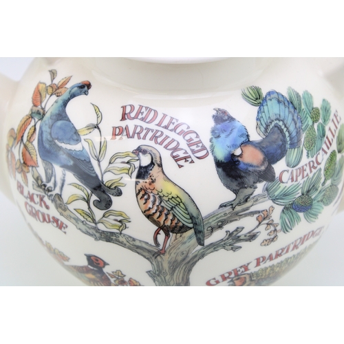 21 - Emma Bridgewater scarce gallon teapot in the Gamebirds pattern, 27cm tall.