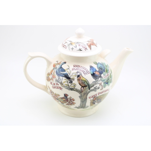21 - Emma Bridgewater scarce gallon teapot in the Gamebirds pattern, 27cm tall.