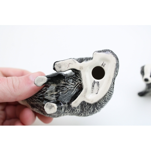 46 - Beswick trio of badgers (3).