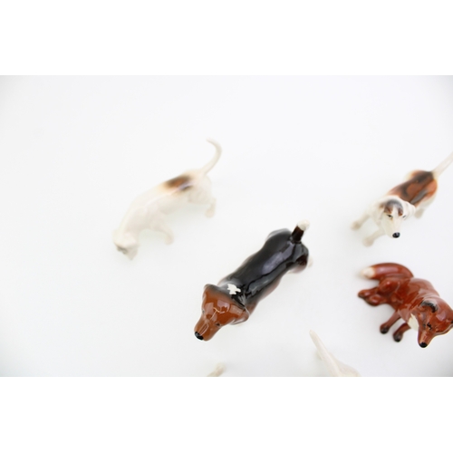 55 - Beswick to include a foxes, beagles and foxhounds (9).