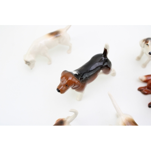 55 - Beswick to include a foxes, beagles and foxhounds (9).