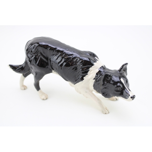 57 - Beswick Border Collie dogs to include a large walking version and a smaller version with a pottery c... 