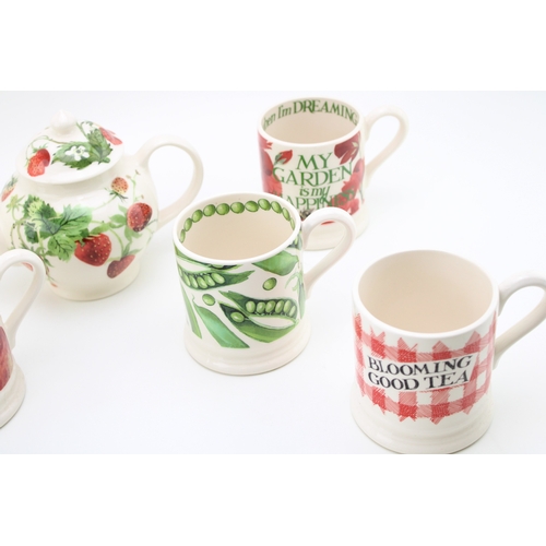 7 - Emma Bridgewater to include a Strawberries 2 mug teapot with six half pint mugs in the Kitchen Garde... 