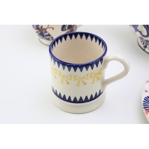 8 - Emma Bridgewater to include a rare 4 mug teapot in the Sea Horses pattern, a 1 pint Blue Tulip jar, ... 