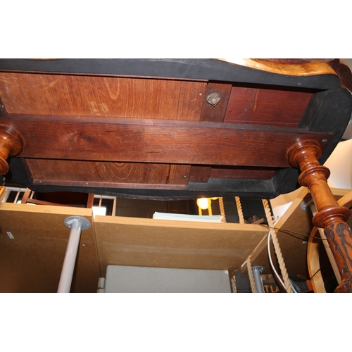 15A - A Victorian burr walnut stretcher card table, featuring serpentine-shaped top with walnut veneer and... 