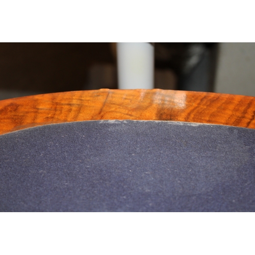 15A - A Victorian burr walnut stretcher card table, featuring serpentine-shaped top with walnut veneer and... 